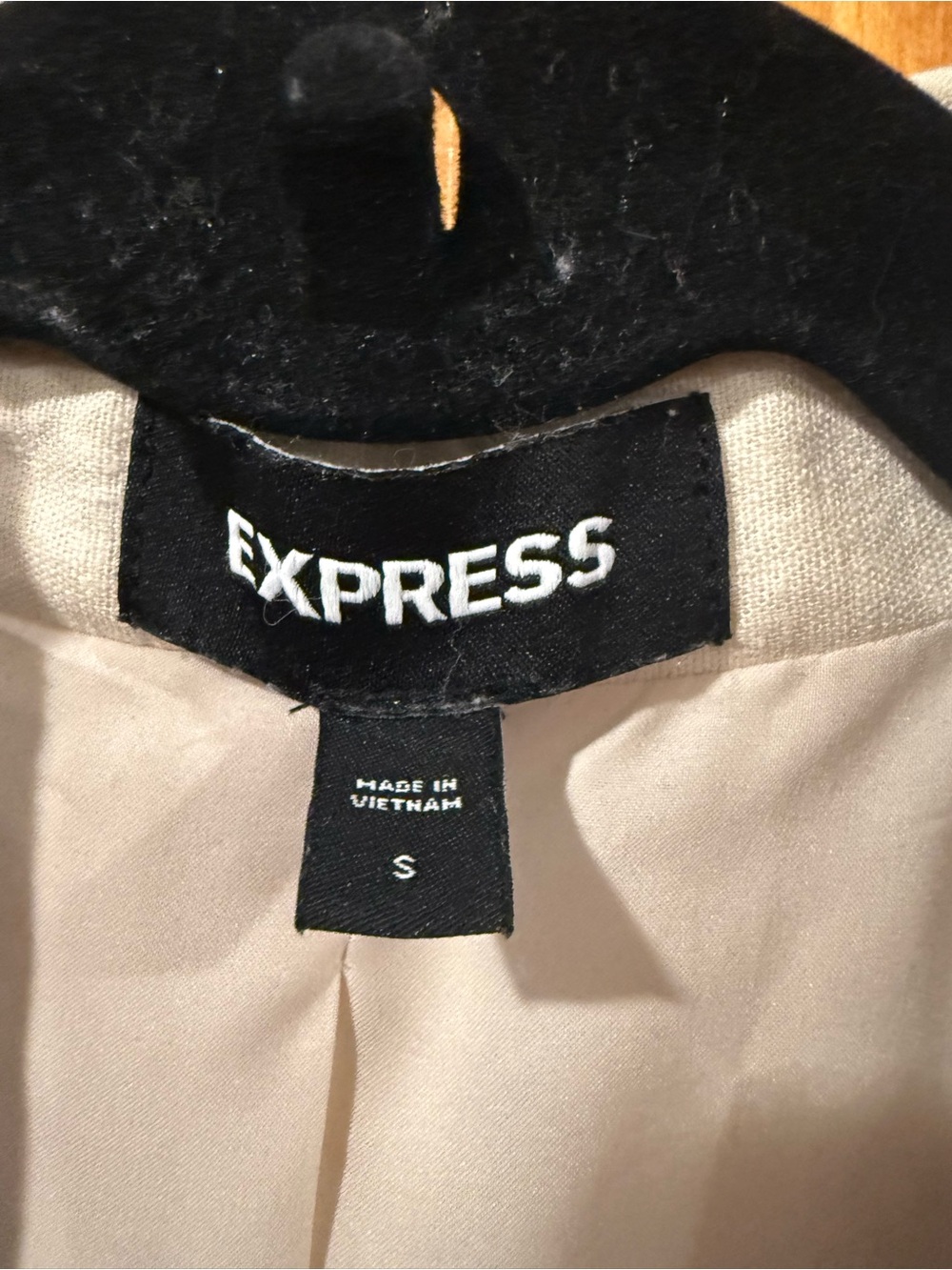 Express Cream Linen Blazer - Picture 2 of 4